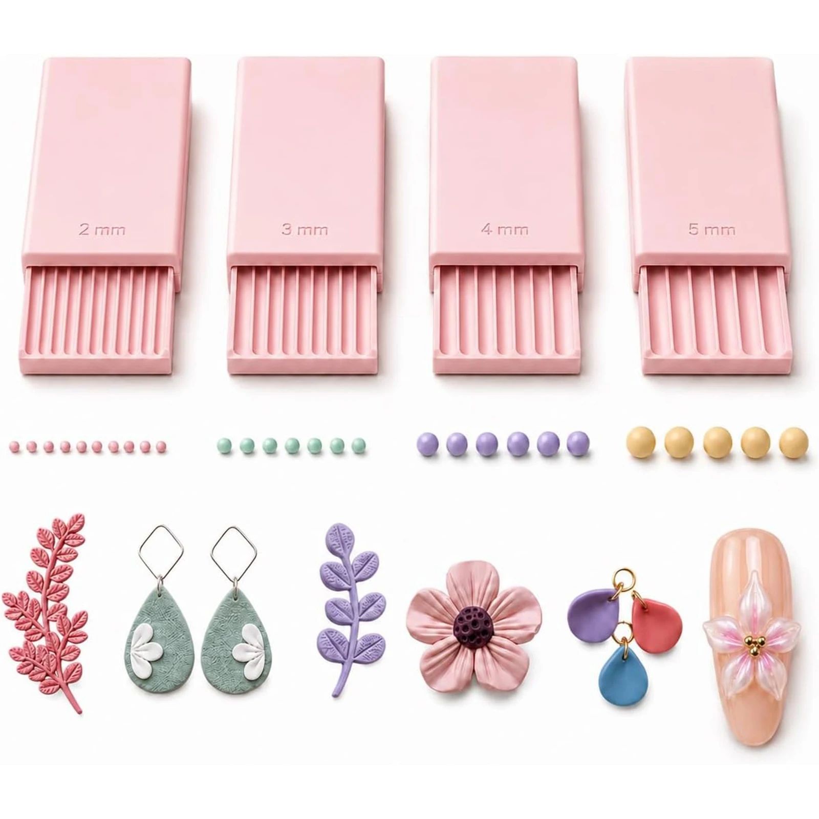 Nail Art - 4 Adet 3D Baskı Kil Jel