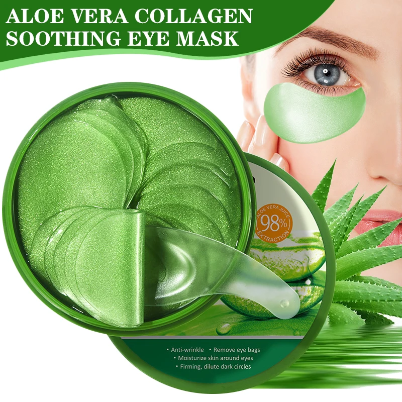 Collagen Under Eye Patches - 60 adet Aloe Vera Kollajen Göz