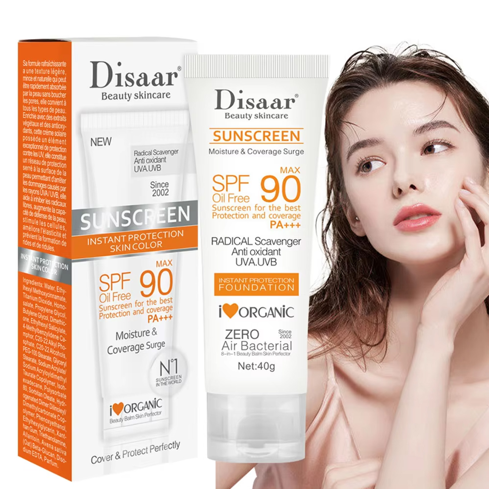 Spf 50 Waterproof Sunscreen - Yüz Vücut Güneş Koruyucu Su Geçirmez