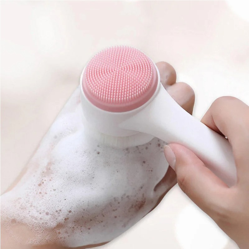 Silicone Face Scrubber Electric - 3D Çift Taraflı Manuel Yüz Temizleme