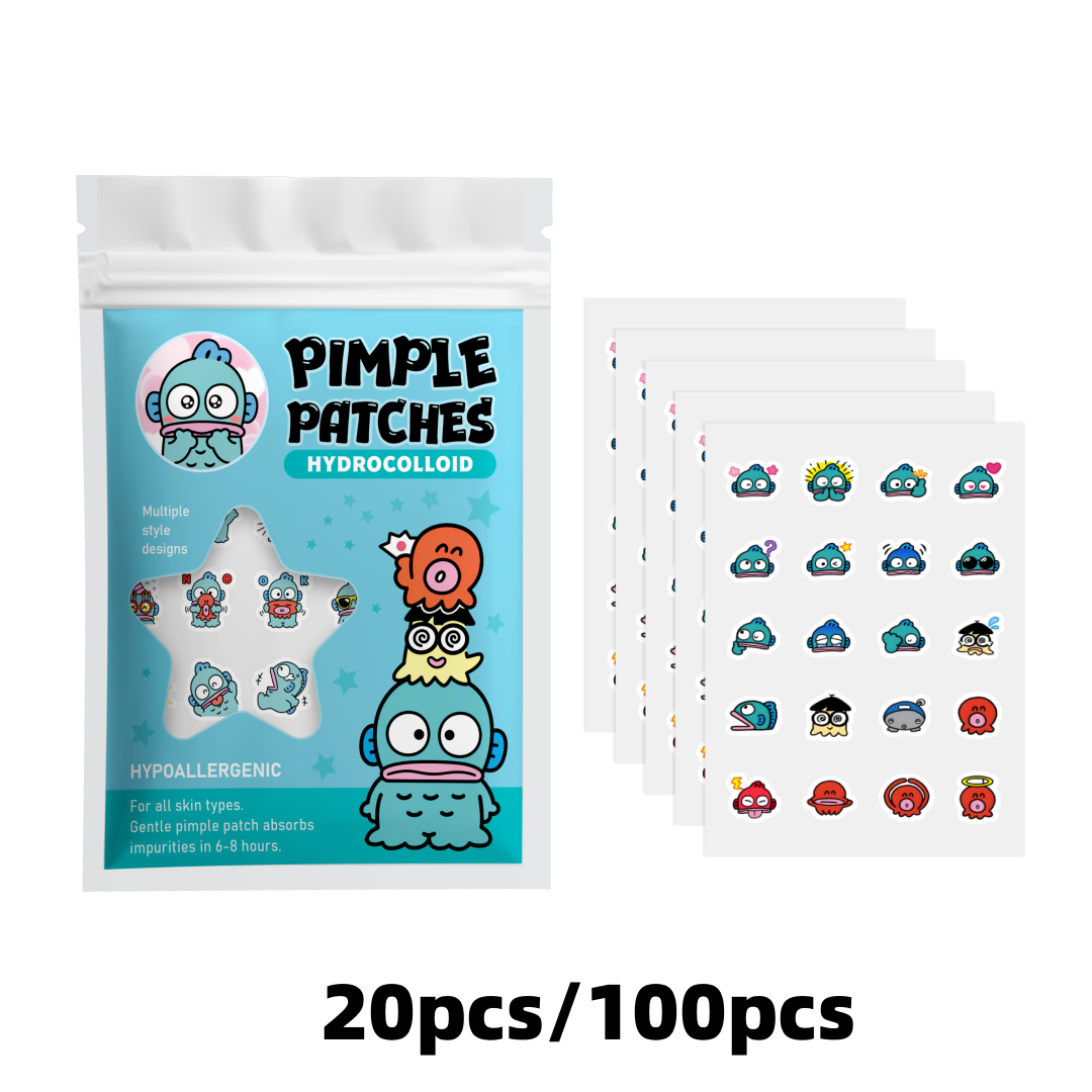 Hydrocolloid Pimple Patch - 100/20 adet sevimli palyaço balığı hidrokolloid