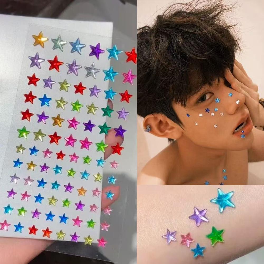Nail Art - Kendinden Yapışkanlı Yüz Taşları Renkli Kristal