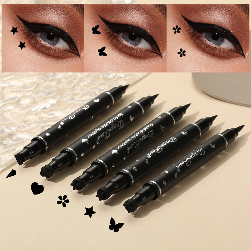 Waterproof Liquid Eyeliner Pen - 2 IN 1 kelebek mühür Eyeliner