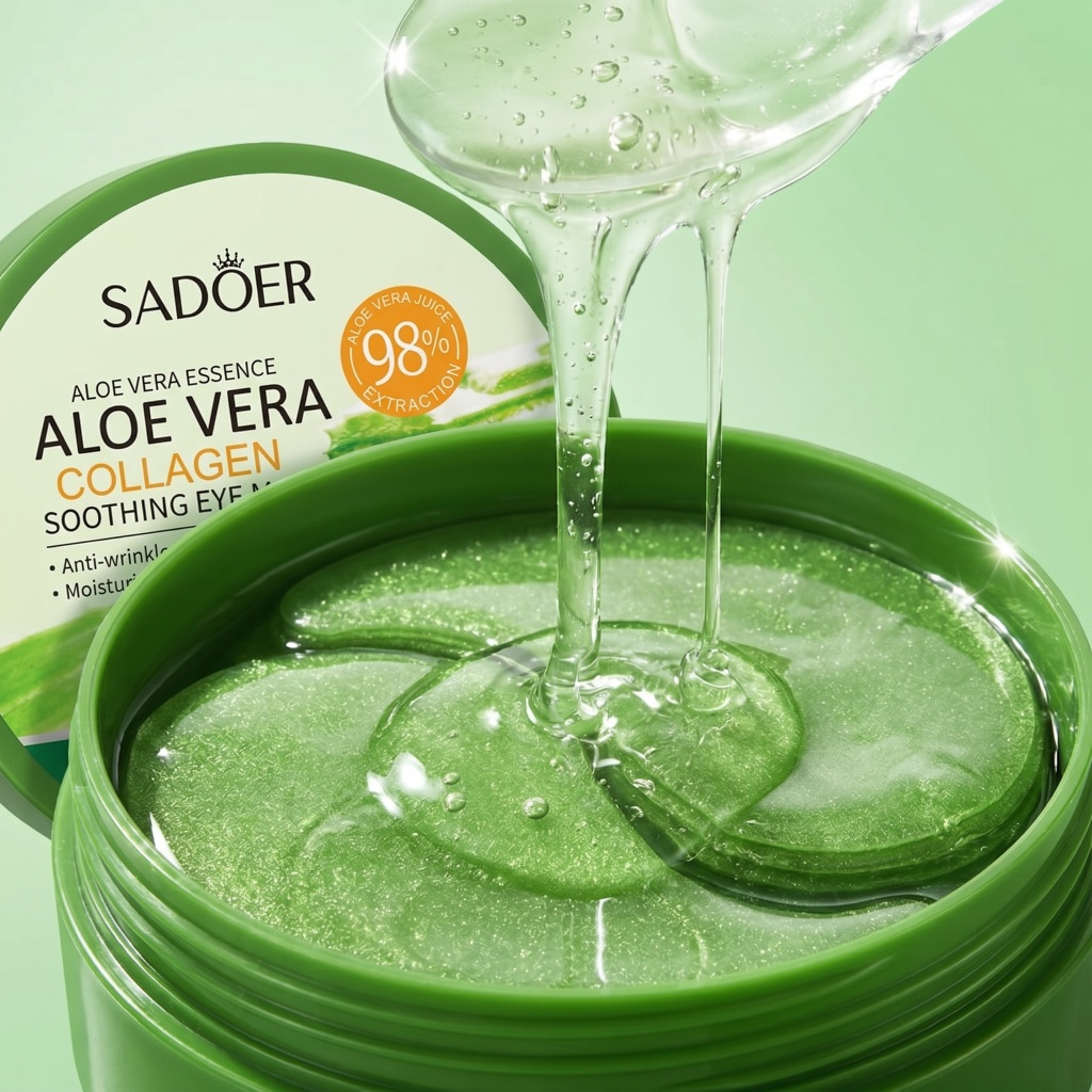 Collagen Under Eye Patches - 60 adet Aloe Vera Kollajen Göz