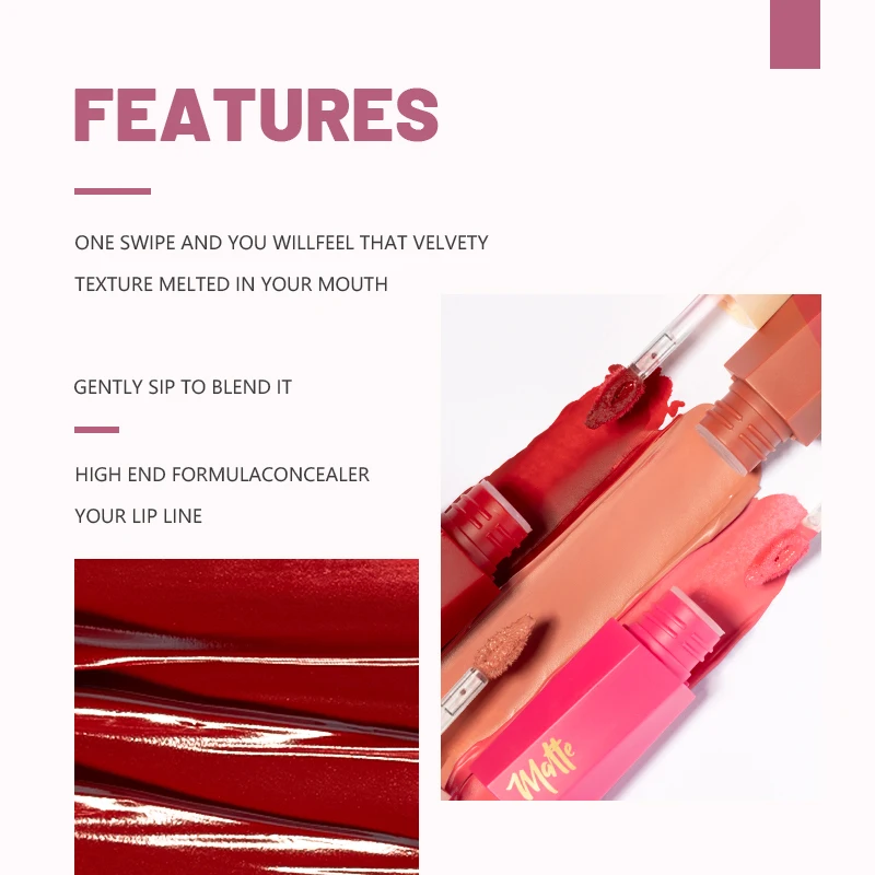 1 adet Suya Dayanıklı Mat Kadi - Matte Velvet Lip Tint Long Lasting incelemesi ve fiyatı