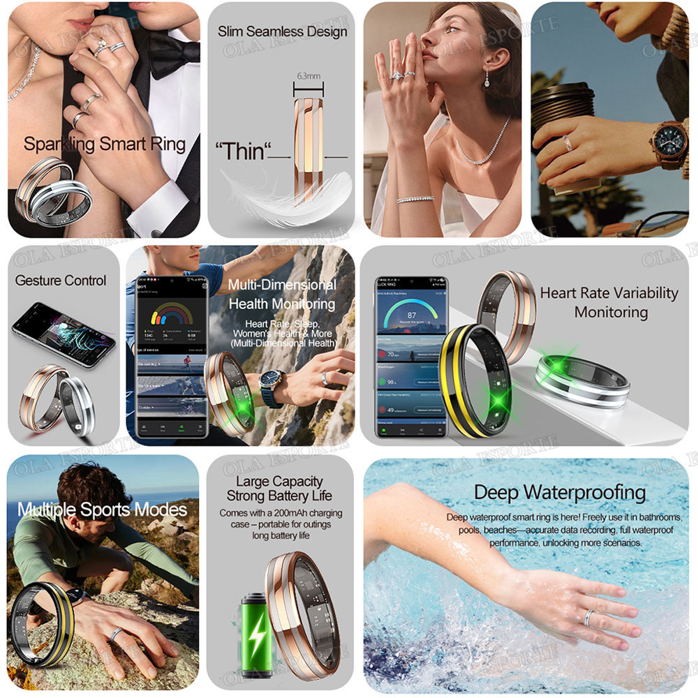 Yeni 6.3mm İnce Akıllı Yüzük S - Health Monitors incelemesi ve fiyatı