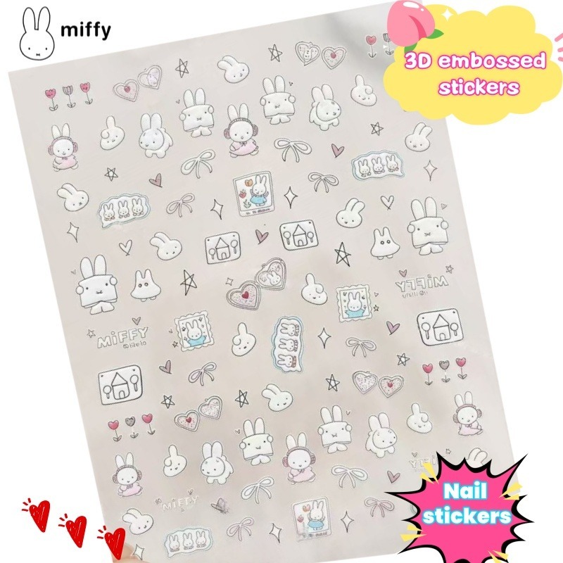 Miffy karikatür tırnak çıkartm - Nail Art incelemesi ve fiyatı