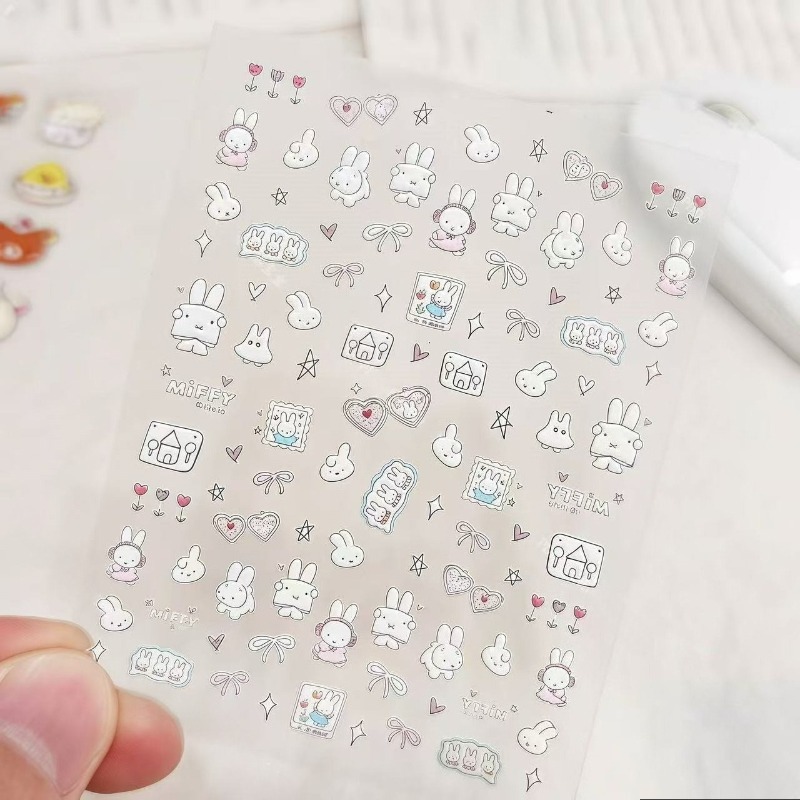 Miffy karikatür tırnak çıkartm - Nail Art incelemesi ve fiyatı
