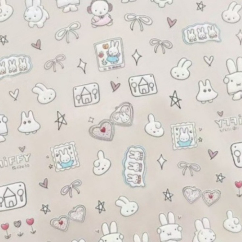 Miffy karikatür tırnak çıkartm - Nail Art incelemesi ve fiyatı