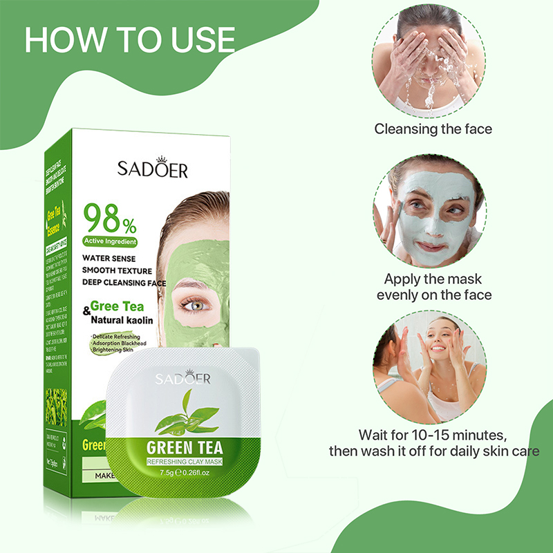 8 adet YEŞİL ÇAY temizleme çam - Green Tea Cleansing Clay Mask incelemesi ve fiyatı