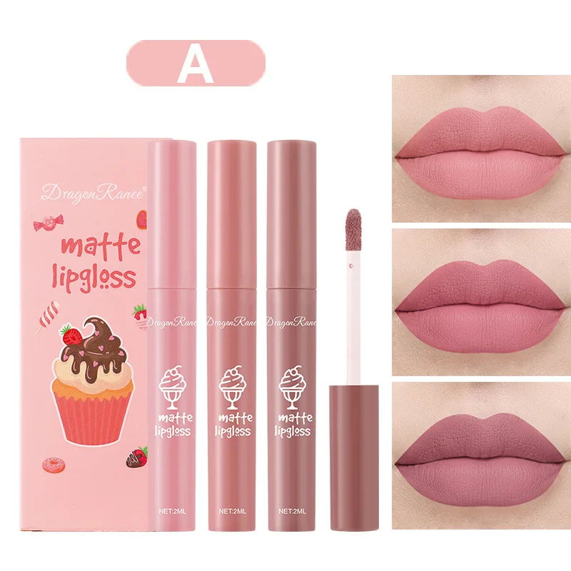 3 adet/takım Kadife Mat Çıplak - Matte Velvet Lip Tint Long Lasting incelemesi ve fiyatı